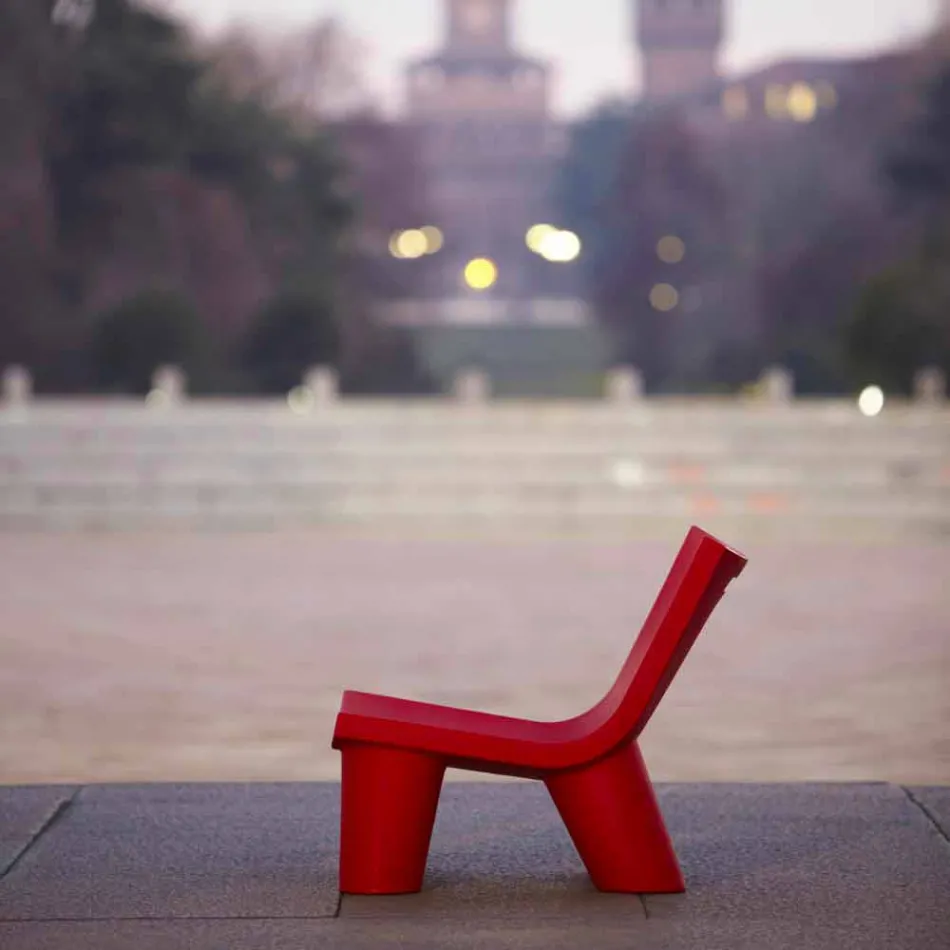 Chaise longue de diseño deslizante de color Low Lita hecha en Italia Viadurini