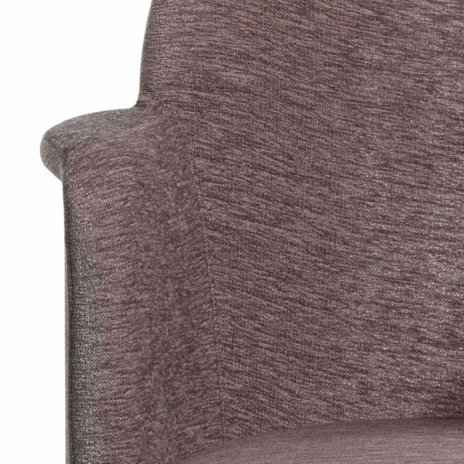 Sillón de oficina giratorio con ruedas y apoyabrazos Made in Italy - Felix Viadurini