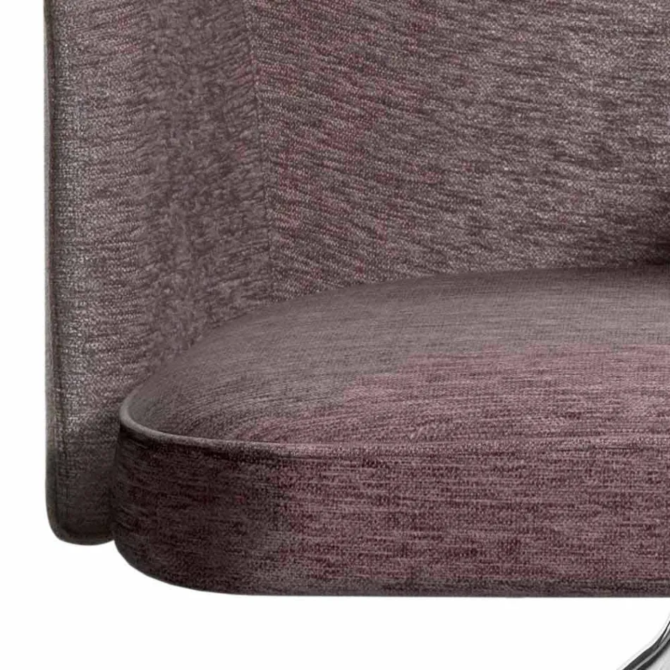 Sillón de oficina giratorio con ruedas y apoyabrazos Made in Italy - Felix Viadurini