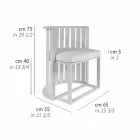 Sillón de comedor al aire libre en aluminio y cuerdas de diseño de lujo - Julie Viadurini