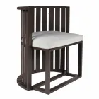 Sillón de comedor al aire libre en aluminio y cuerdas de diseño de lujo - Julie Viadurini