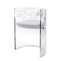 Sillón de plexiglás transparente con asiento acolchado, fabricado en Italia - Caelia