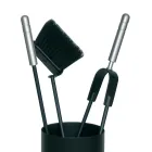 Portaherramientas con 3 herramientas para el cuidado de la chimenea Made in Italy - Cuscus Viadurini