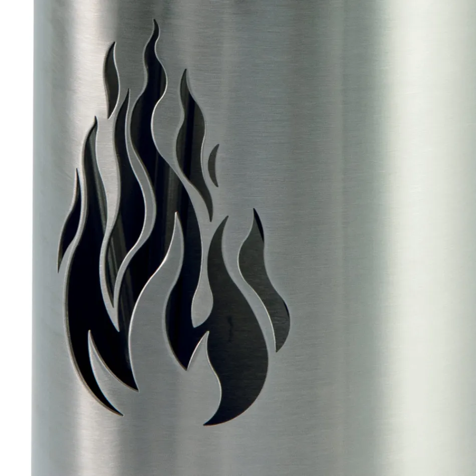 Portaherramientas con 4 accesorios en acero inoxidable y llama Made in Italy - Vita Viadurini