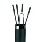Portaherramientas con 4 accesorios para chimenea incluidos Made in Italy - Serpiente Viadurini