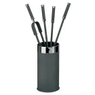 Portaherramientas con 4 accesorios para chimenea incluidos Made in Italy - Serpiente Viadurini