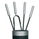 Portaherramientas con 4 accesorios para chimenea incluidos Made in Italy - Serpiente Viadurini