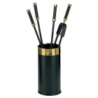 Portaherramientas con 4 accesorios para chimenea incluidos Made in Italy - Serpiente Viadurini