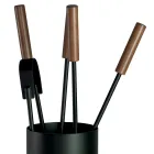 Portaherramientas con 4 herramientas para el cuidado de la chimenea Made in Italy - Fakir Viadurini