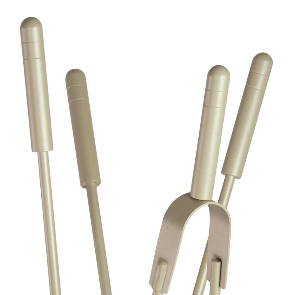 Portaherramientas con 4 herramientas para el cuidado de la chimenea Made in Italy - Fakir Viadurini