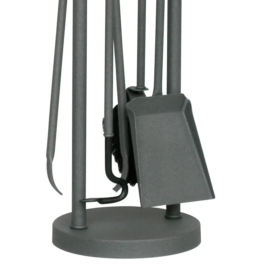 Portaherramientas con 4 herramientas para chimenea Made in Italy - Licaone Viadurini