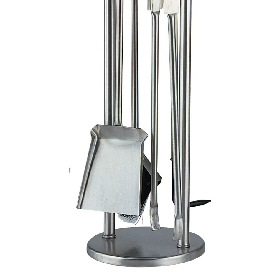 Portaherramientas con 4 herramientas para chimenea Made in Italy - Licaone Viadurini