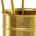 Portaherramientas para chimenea de latón 4 piezas Made in Italy - Jirafa Viadurini