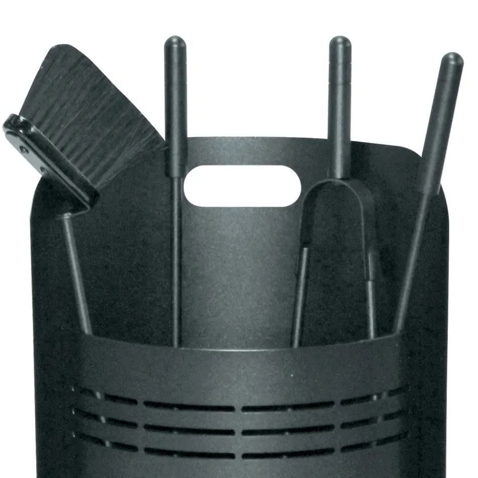 Portaherramientas fijo con 4 herramientas para chimenea Made in Italy - Bonsai Viadurini