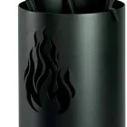 Portaherramientas de metal con 4 accesorios y llama Made in Italy - Fakir Viadurini