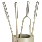 Portaherramientas de metal con 4 accesorios y llama Made in Italy - Fakir Viadurini