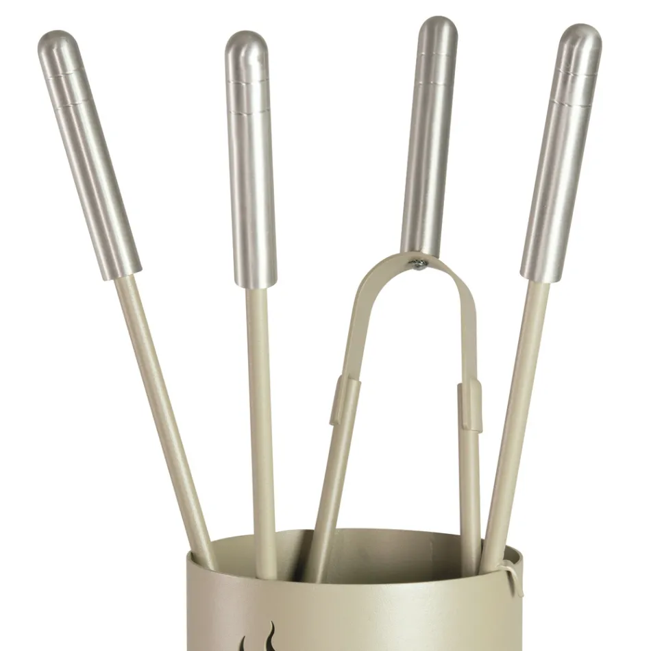 Portaherramientas de metal con 4 accesorios y llama Made in Italy - Fakir Viadurini