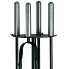 Portaherramientas de metal con 4 herramientas para chimenea Made in Italy - Safari Viadurini