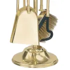 Portaherramientas de latón con 4 accesorios Alto 65 cm Made in Italy - Canguro Viadurini