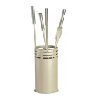 Portaherramientas para chimenea con 4 herramientas incluidas Made in Italy - Merlo Viadurini