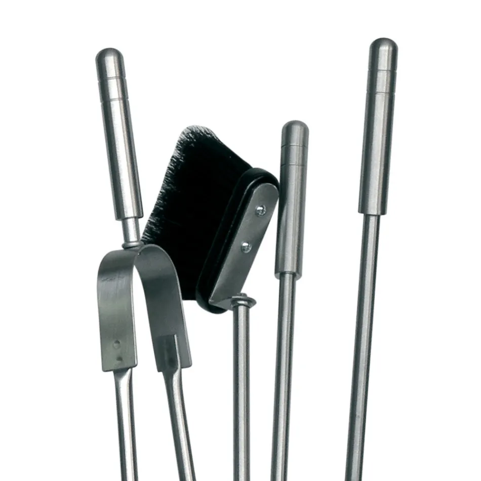 Portaherramientas para chimenea con 4 herramientas incluidas Made in Italy - Merlo Viadurini