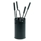 Portaherramientas para chimenea con 4 herramientas incluidas Made in Italy - Merlo Viadurini