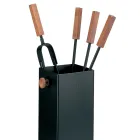 Portaherramientas cuadrado de metal y 4 accesorios Made in Italy - Iena Viadurini