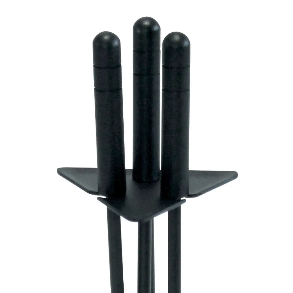 Portaherramientas triangular con 3 herramientas para chimenea Made in Italy - Tabu Viadurini