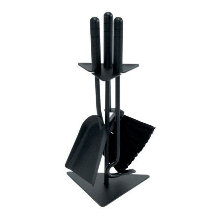 Portaherramientas triangular con 3 herramientas para chimenea Made in Italy - Tabu Viadurini