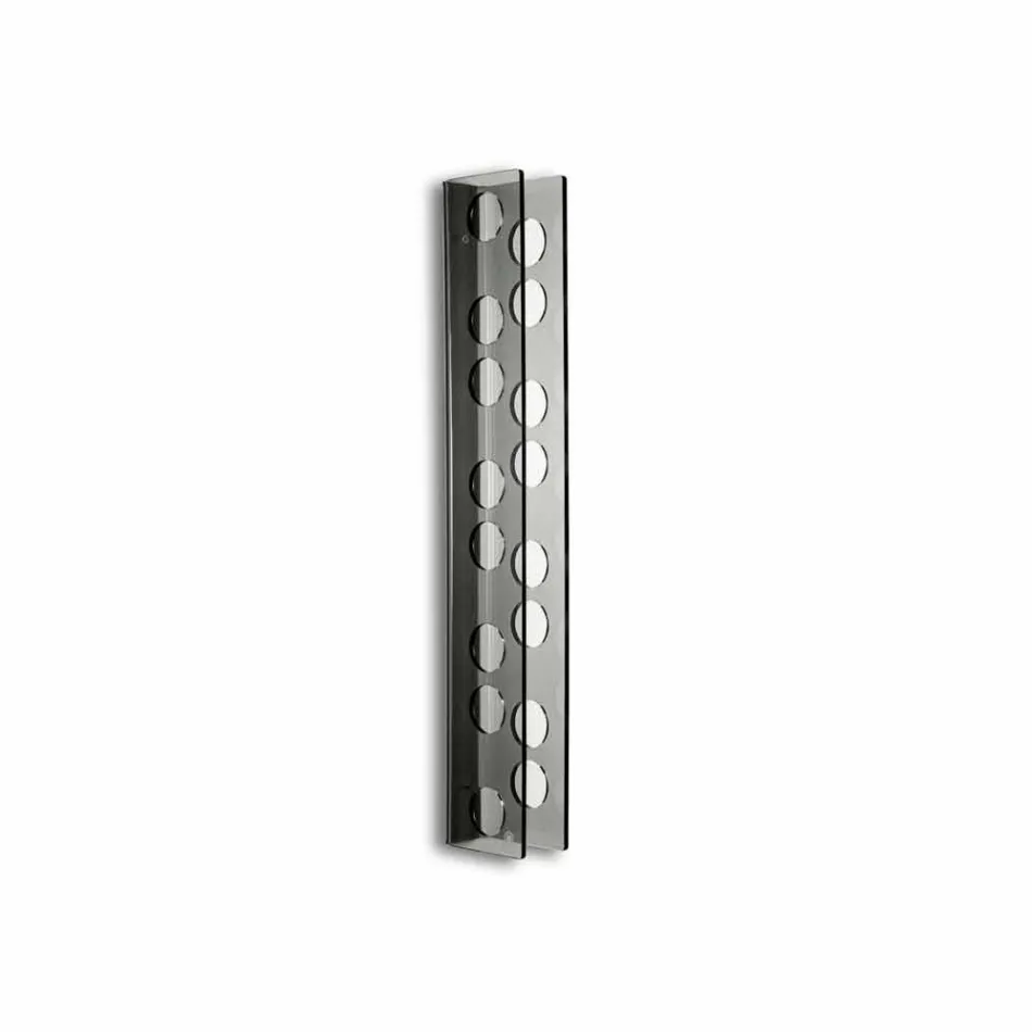 Lámpara de pared para bebé pequeña ahumada L6xH60xP11cm, diseño moderno Viadurini