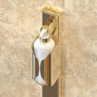Soporte para dispensador de columna en acero de lujo negro o dorado Made in Italy - Giovina Viadurini