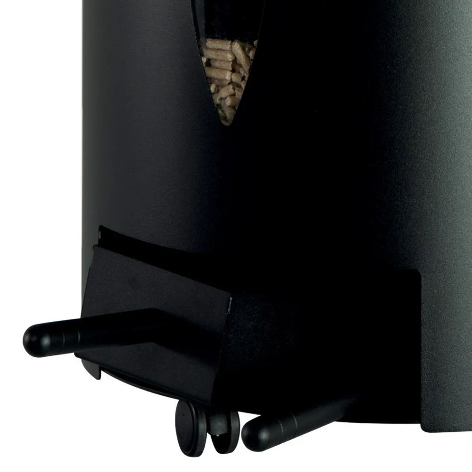 Porta pellets con tapa, escoba y pala Made in Italy - Cacatua Viadurini