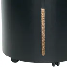 Porta pellets con ruedas y tapa de metal Made in Italy - Cigüeña Viadurini