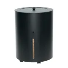 Porta pellets con ruedas y tapa de metal Made in Italy - Cigüeña Viadurini