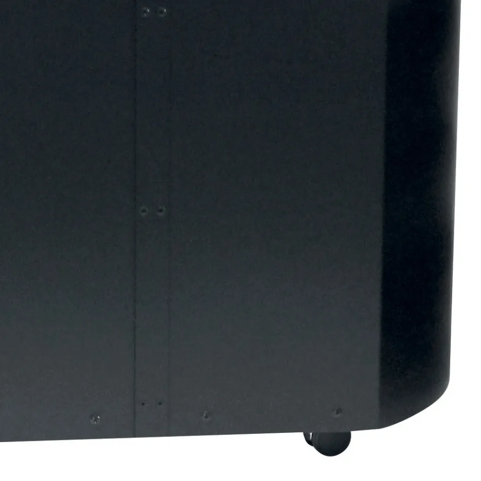 Porta pellets de metal con ruedas y tapa de madera Made in Italy - Bisonte Viadurini