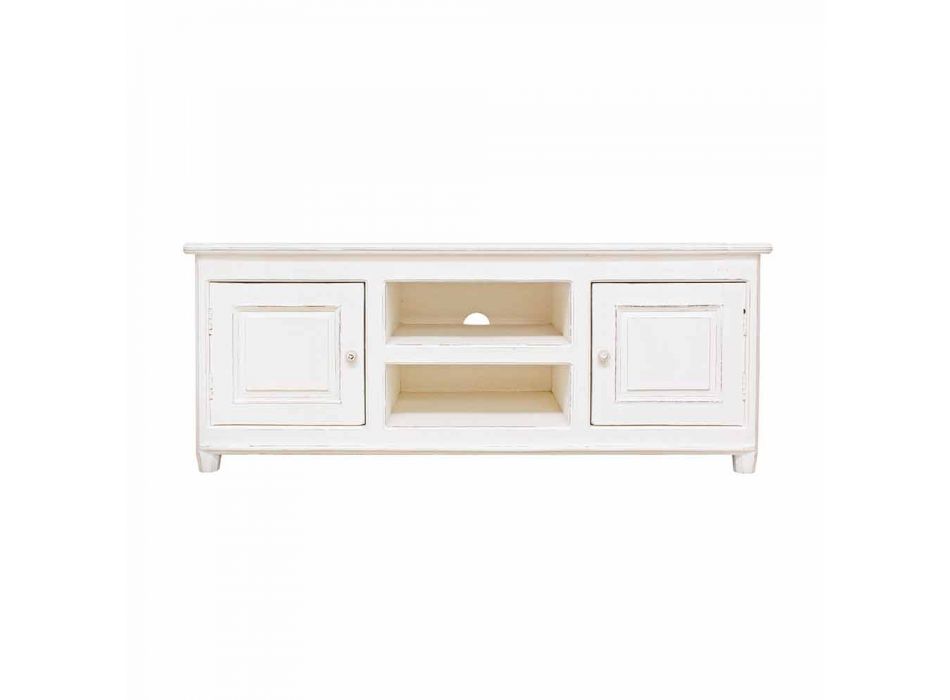Mueble para TV de estilo clásico con estructura de madera de mango Homemotion - Renga Viadurini