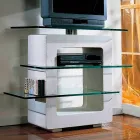 puerta de piedra de TV modular y modernas Agnes de cristal de diseño Viadurini