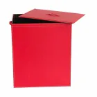 Cesto para la ropa de cuero con una base de diseño rectangular Peter Viadurini