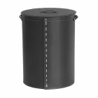 Lavadero ovalado en piel regenerada Riky fabricado en Italia. Viadurini