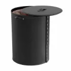 Lavadero ovalado en piel regenerada Riky fabricado en Italia. Viadurini