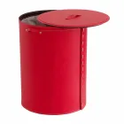 Lavadero ovalado en piel regenerada Riky fabricado en Italia. Viadurini