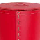 Lavadero ovalado en piel regenerada Riky fabricado en Italia. Viadurini