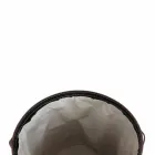 Lavadero ovalado en piel regenerada Riky fabricado en Italia. Viadurini