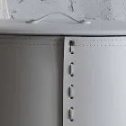 Lavadero ovalado en piel regenerada Riky fabricado en Italia. Viadurini