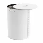 Lavadero ovalado en piel regenerada Riky fabricado en Italia. Viadurini