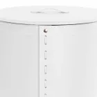 Lavadero ovalado en piel regenerada Riky fabricado en Italia. Viadurini