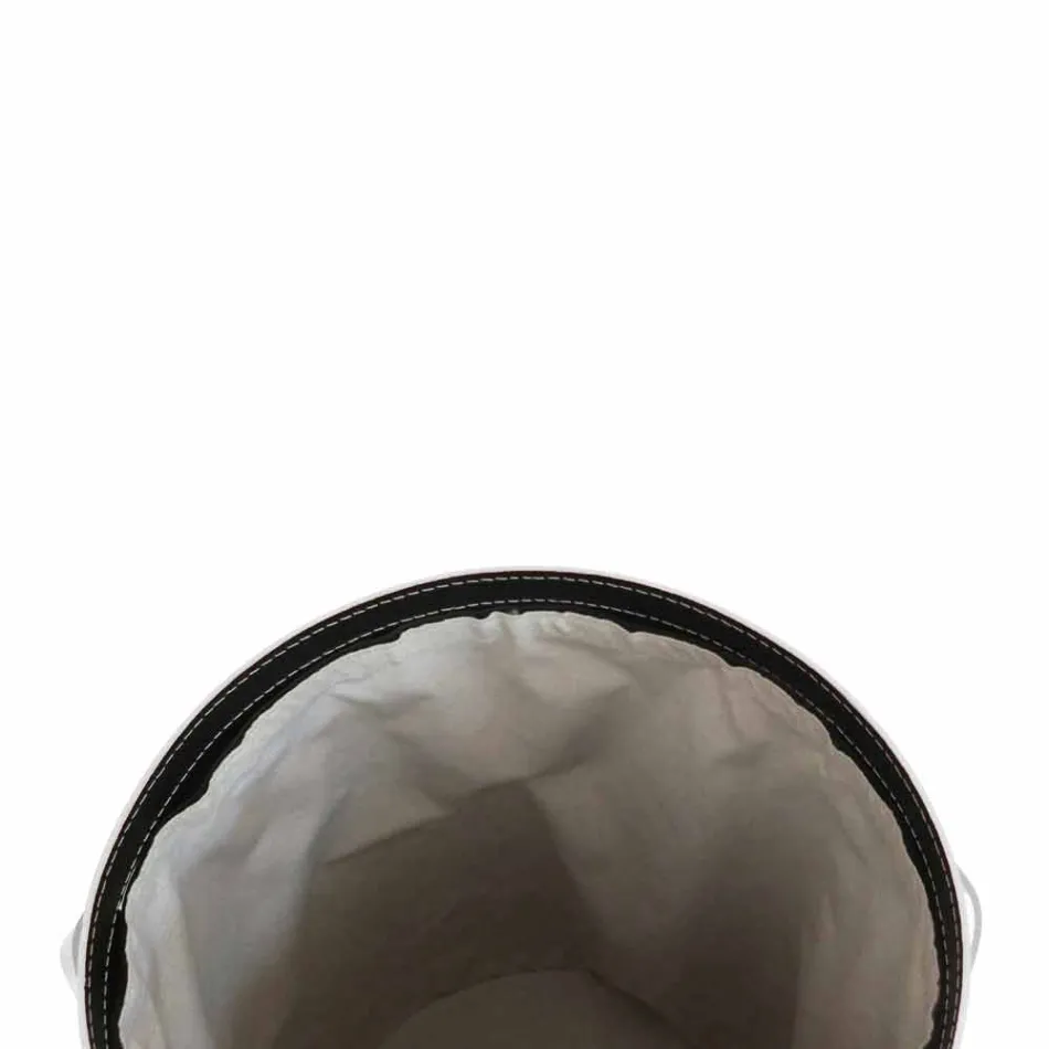 Lavadero ovalado en piel regenerada Riky fabricado en Italia. Viadurini