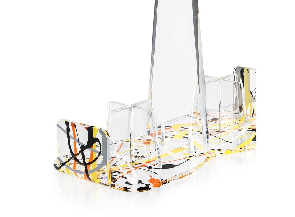 Elegante portavasos multicolor en plexiglás Made in Italy - Multibic Viadurini