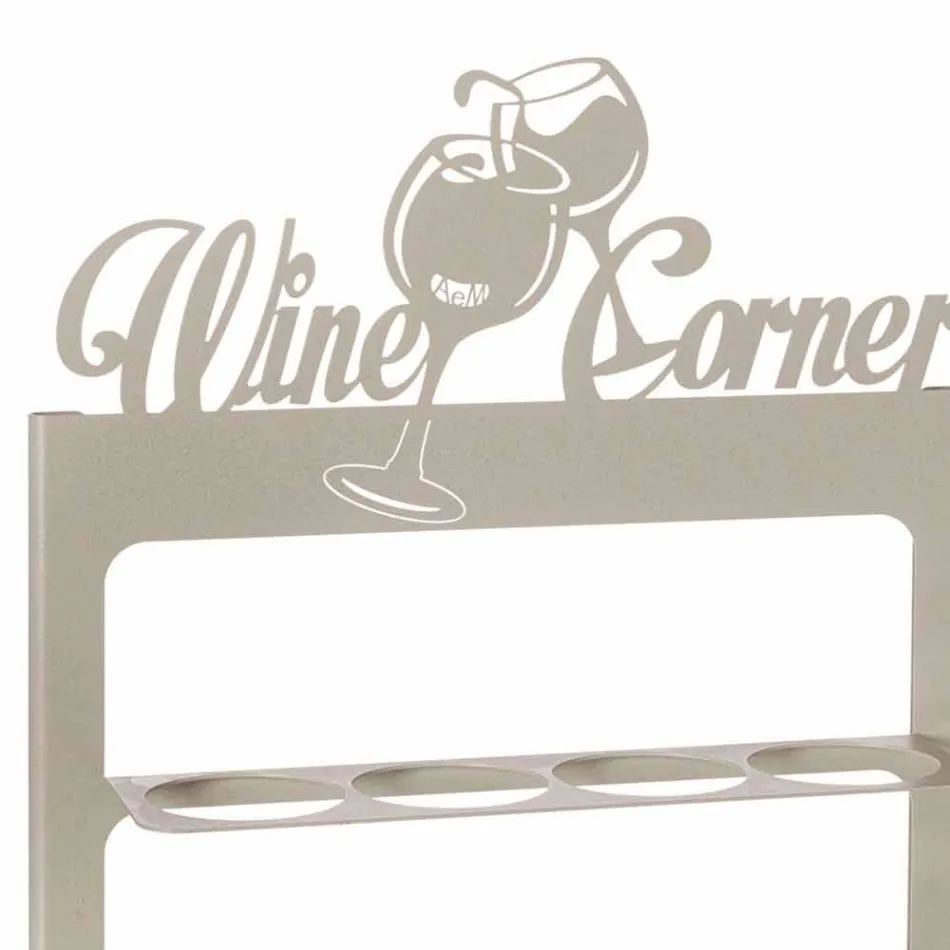 Portabotellas hecho a mano en hierro precioso Made in Italy - Maste Viadurini