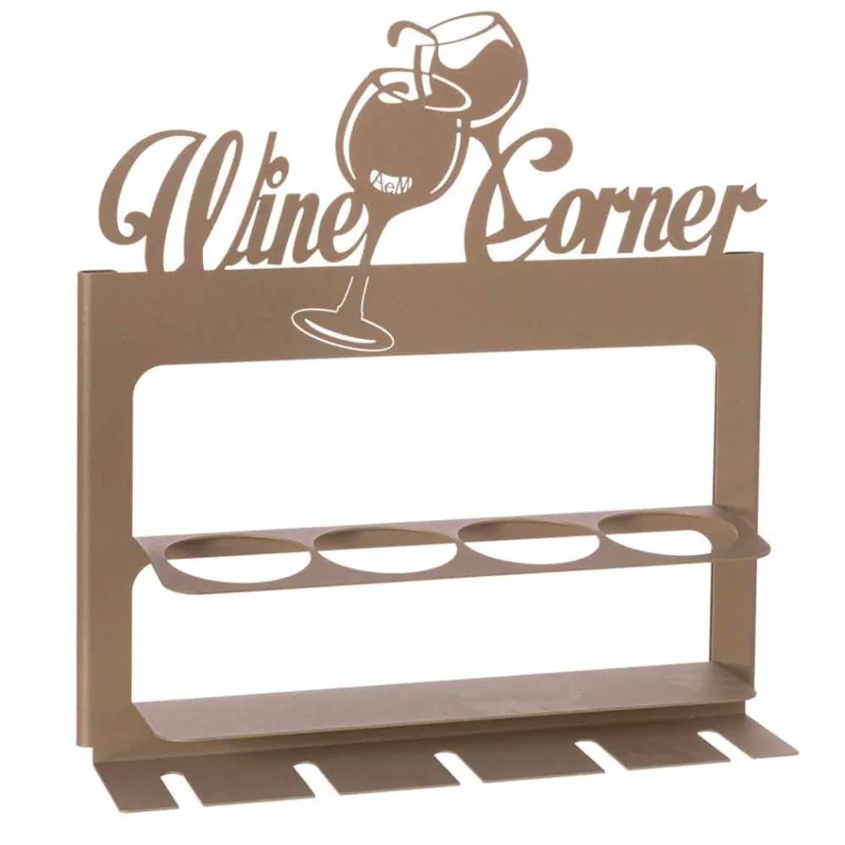 Portabotellas hecho a mano en hierro precioso Made in Italy - Maste Viadurini